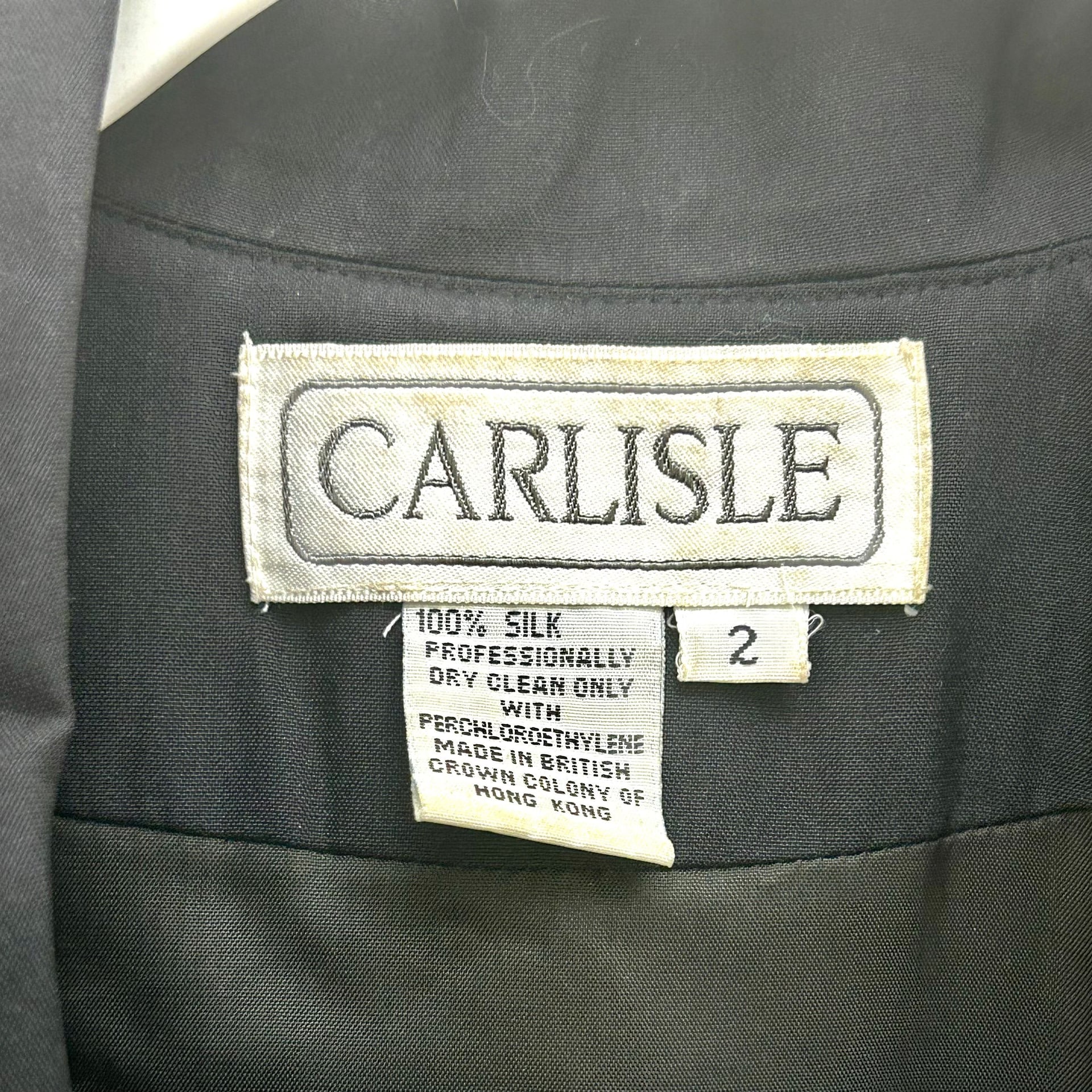 Vintage Carlisle Silk Jacket Women's Sz 2 Quilted Preppy Button Front Outerwear 3