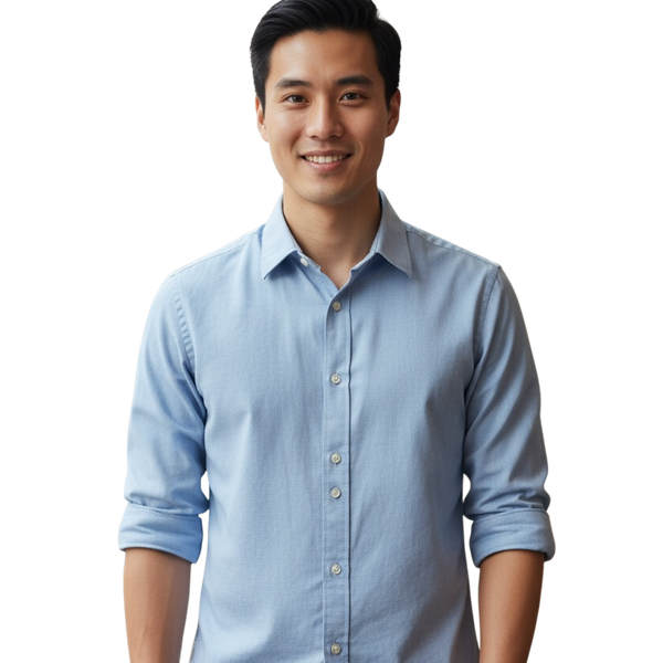 Nordstrom Blue Cotton Button-Up Shirt Youth size 16