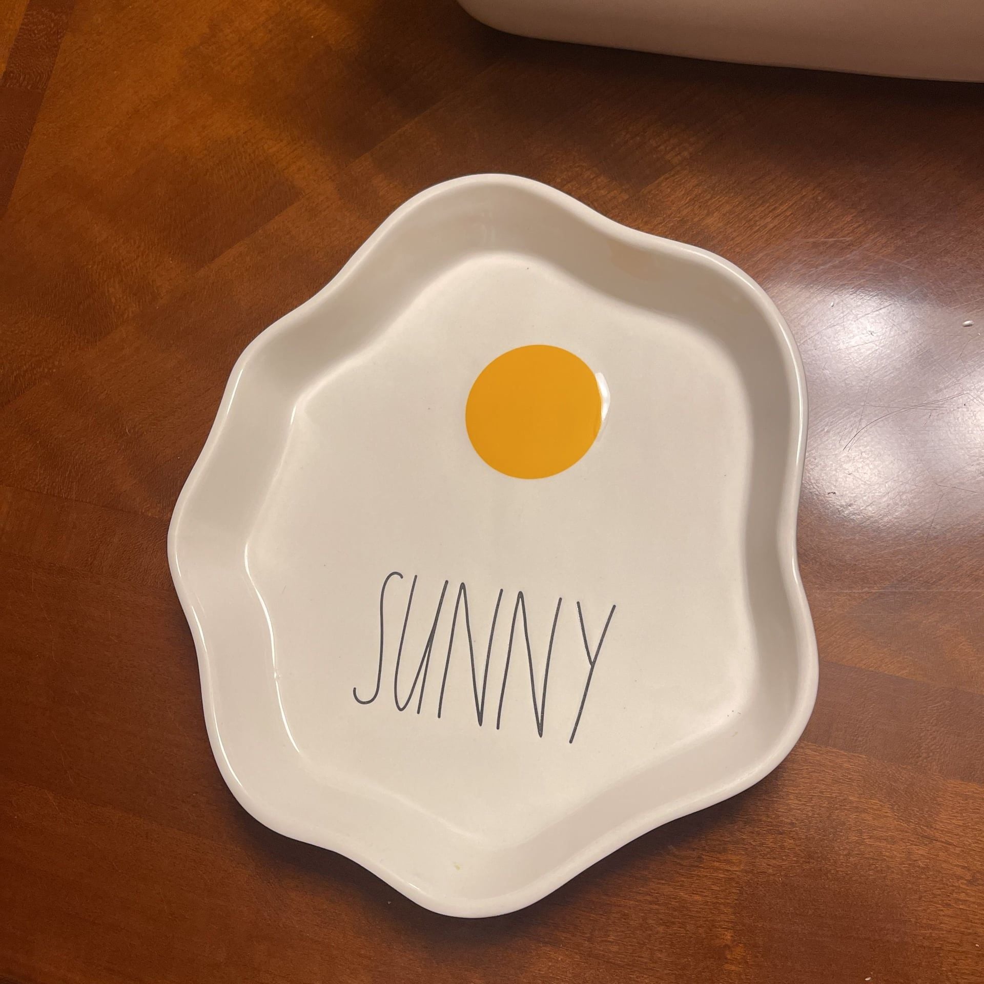 Rae Dunn Artisan Collection By Magenta “Sunny” Egg Shaped Plate 1