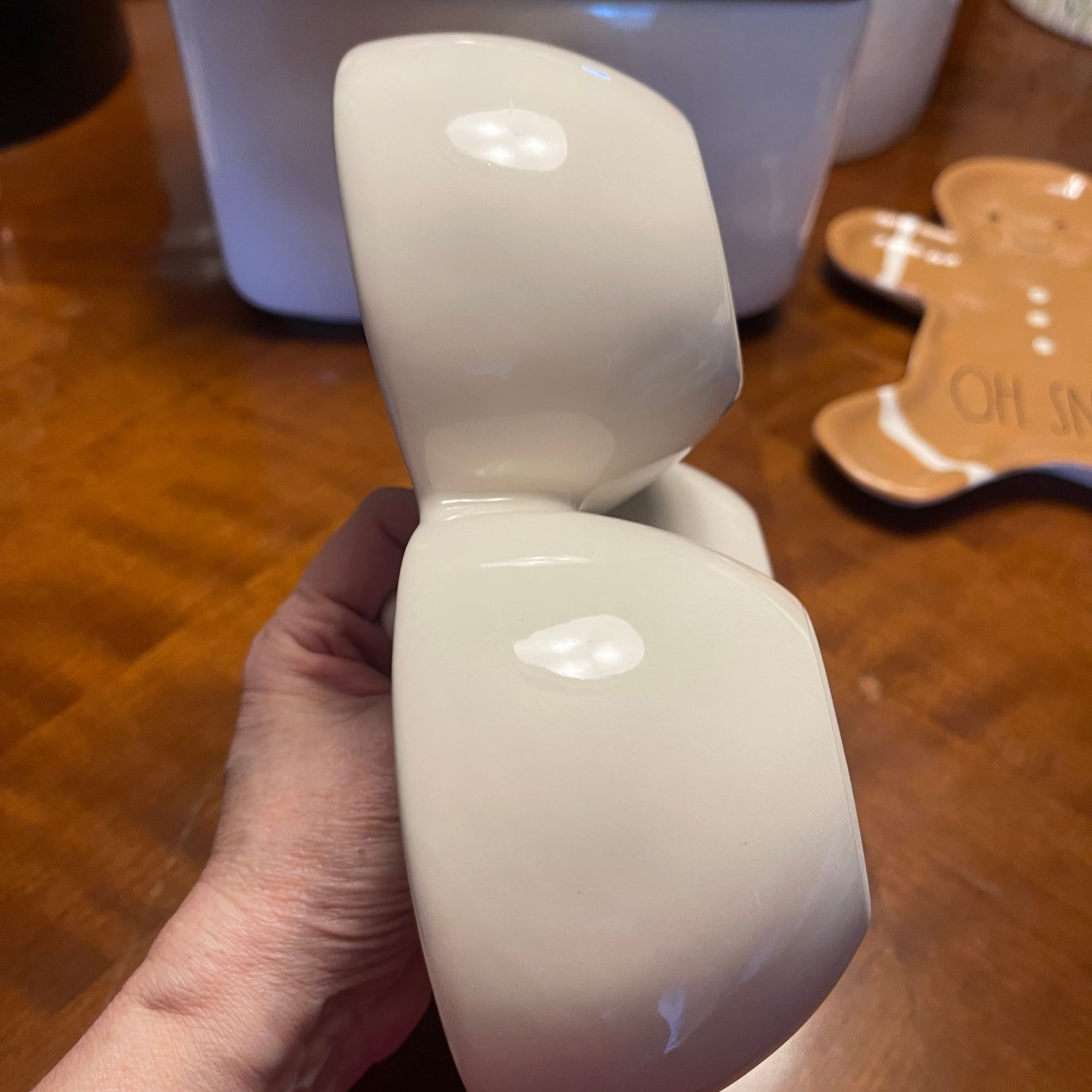 Rae Dunn Snack Nibble Bite Divided Ceramic Serving Dish 3