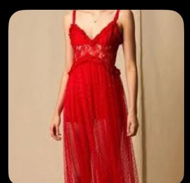 Red Lacy Dress from Choosy with built in body shaping shorts Size 1X 2