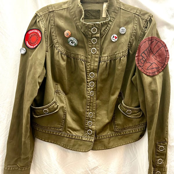 Levi's Vintage Clothing Short Cotton Jacket Retro Y2K Punk Rock Rebel XL