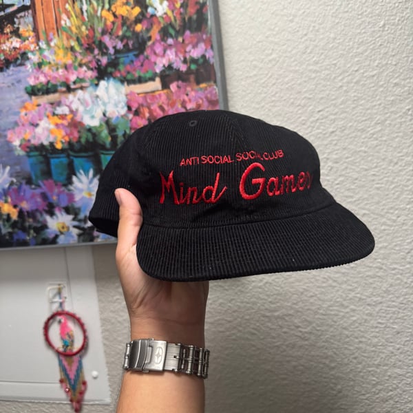 Anti Social Social Club Hat Mind games Corduroy Black