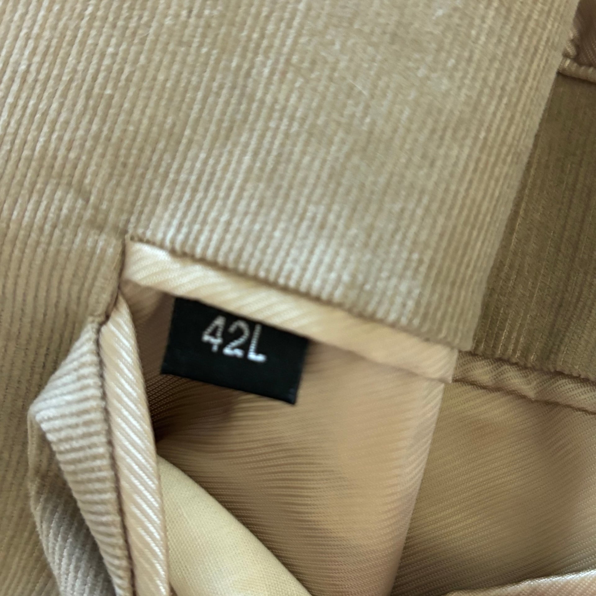 Men's Alan Flusser Tan Corduroy Suit Jacket - Two Button Blazer 42L 7