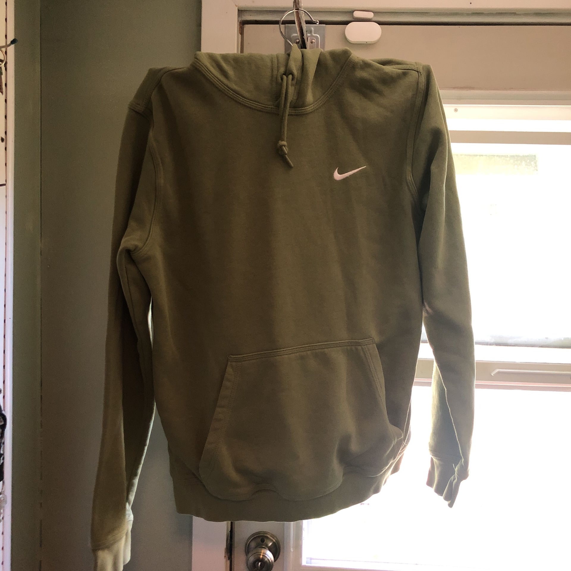 Nike Olive Green Pull Over Hoodie Sweatshirt 1