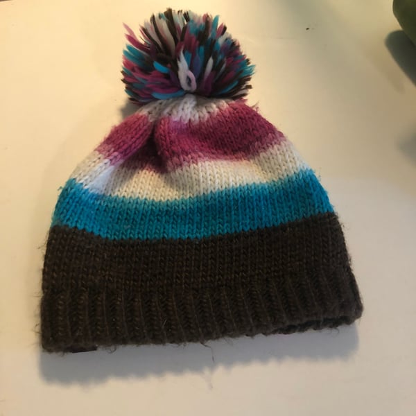 Adidas Originals Archive Beanie Blue White Pom Pom Hat