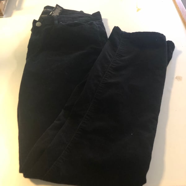 Calvin Klein Vintage Wash Cotton Corduroy Black Pants Size 36x30 100% Cotton