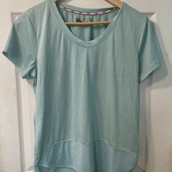 Satva Organic Cotton/Modal Tshirt Sz M Mesh Grey Bottom Seaform Green