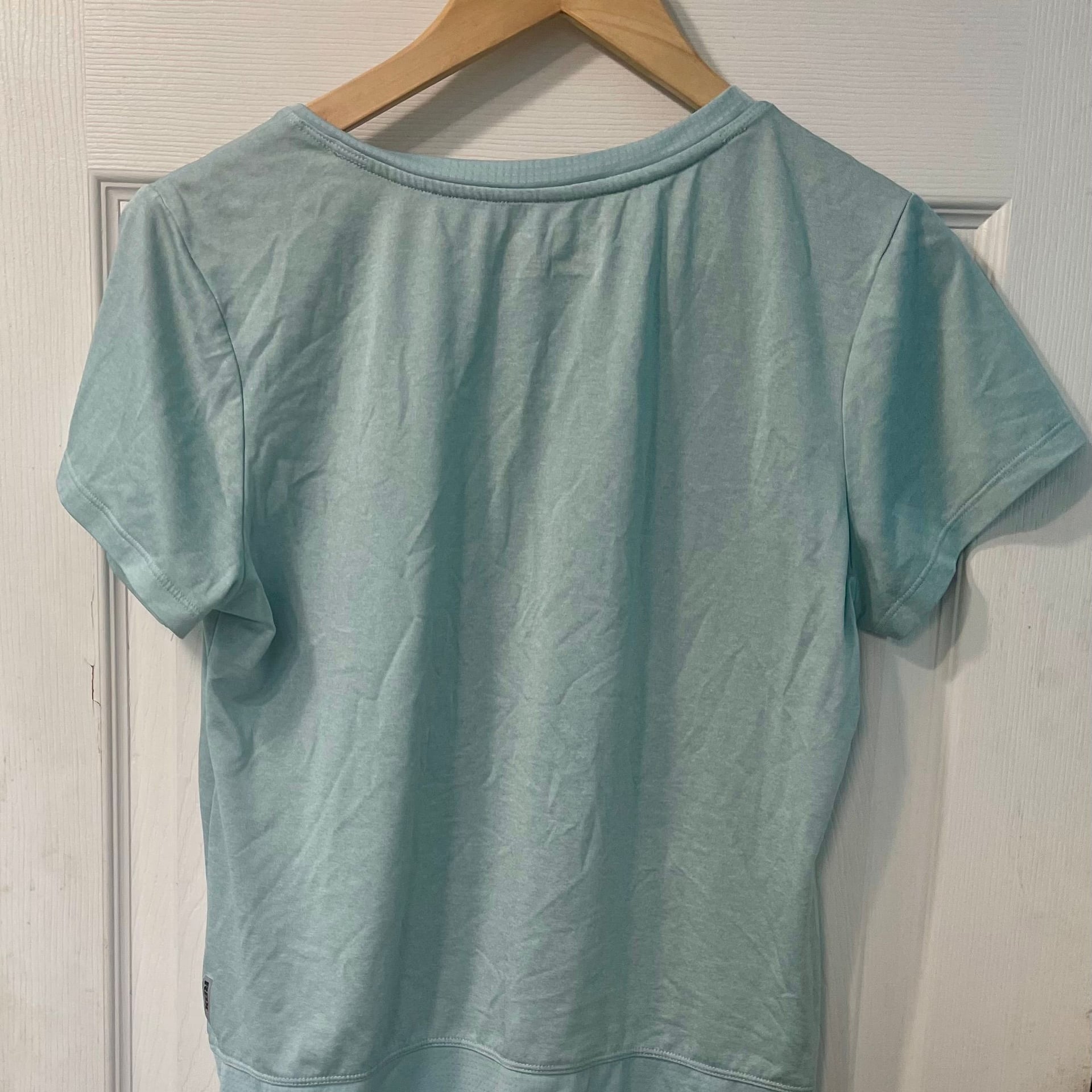 Satva Organic Cotton/Modal Tshirt Sz M Mesh Grey Bottom Seaform Green 4