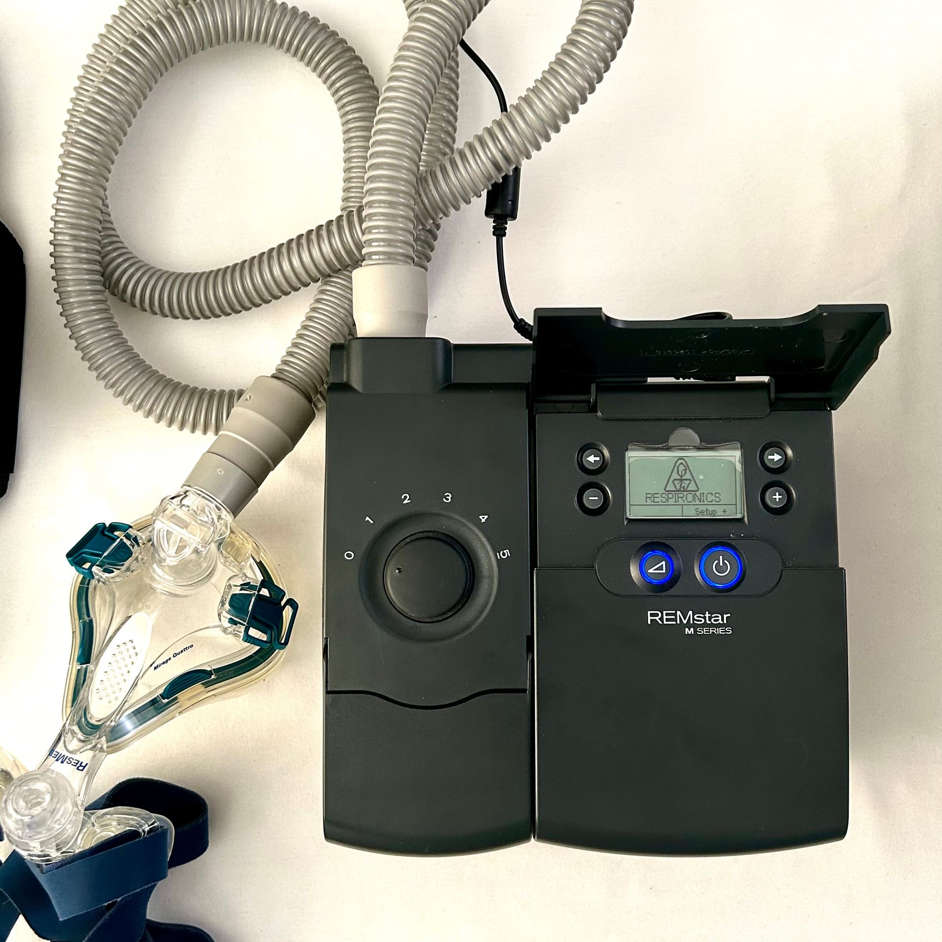 Respironics REMstar M Series CPAP Machine with Heated Humidifier & Face Mask Sm 2