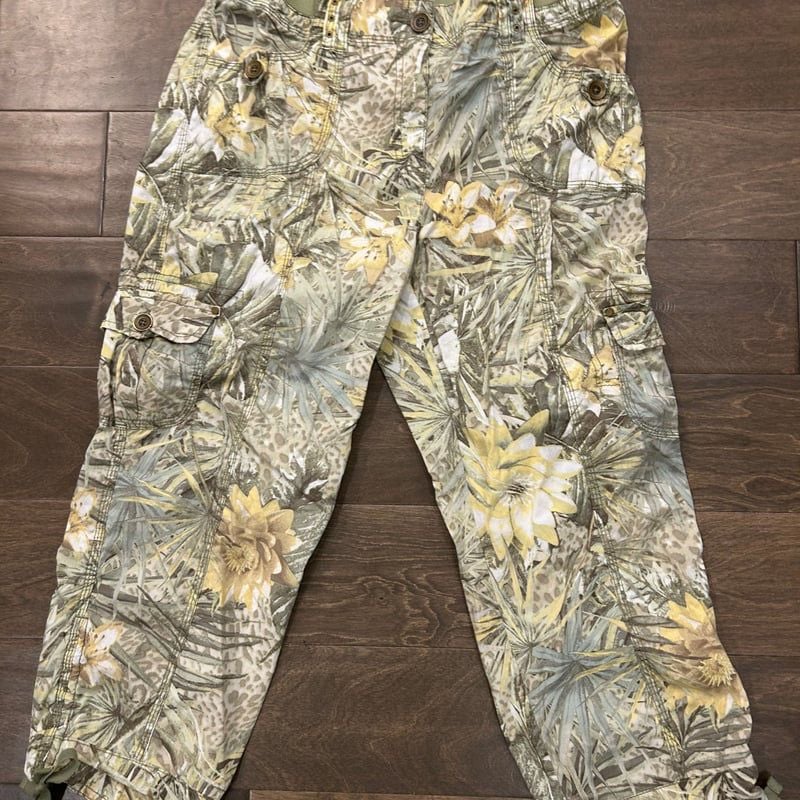 Chico's Brigitte Slim Ankle Palm-Print Pants 2