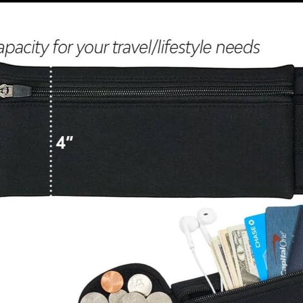 The Belt of Orion Survival Gear Travel Running Belt Waist Fanny Pack 4”