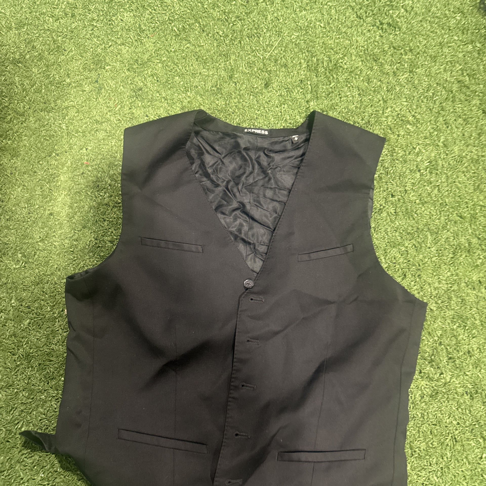 Slim Black Wool-Blend Modern Tech Suit Vest 1