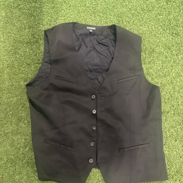 Slim Black Wool-blend Washable Modern Tech Suit Vest