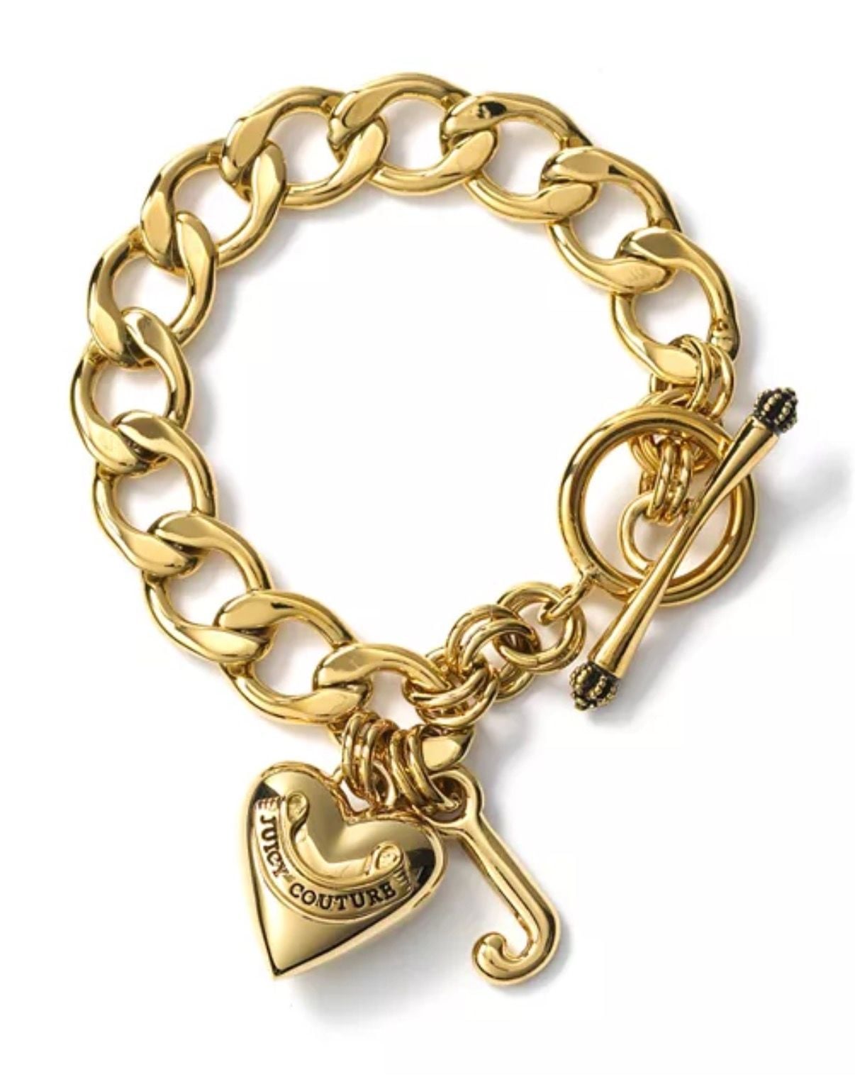 Juicy Couture Gold Plated Starter Charm Chain Bracelet JEU2613Y 2