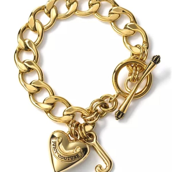 Juicy Couture Gold Plated Starter Charm Chain Bracelet JEU2613Y