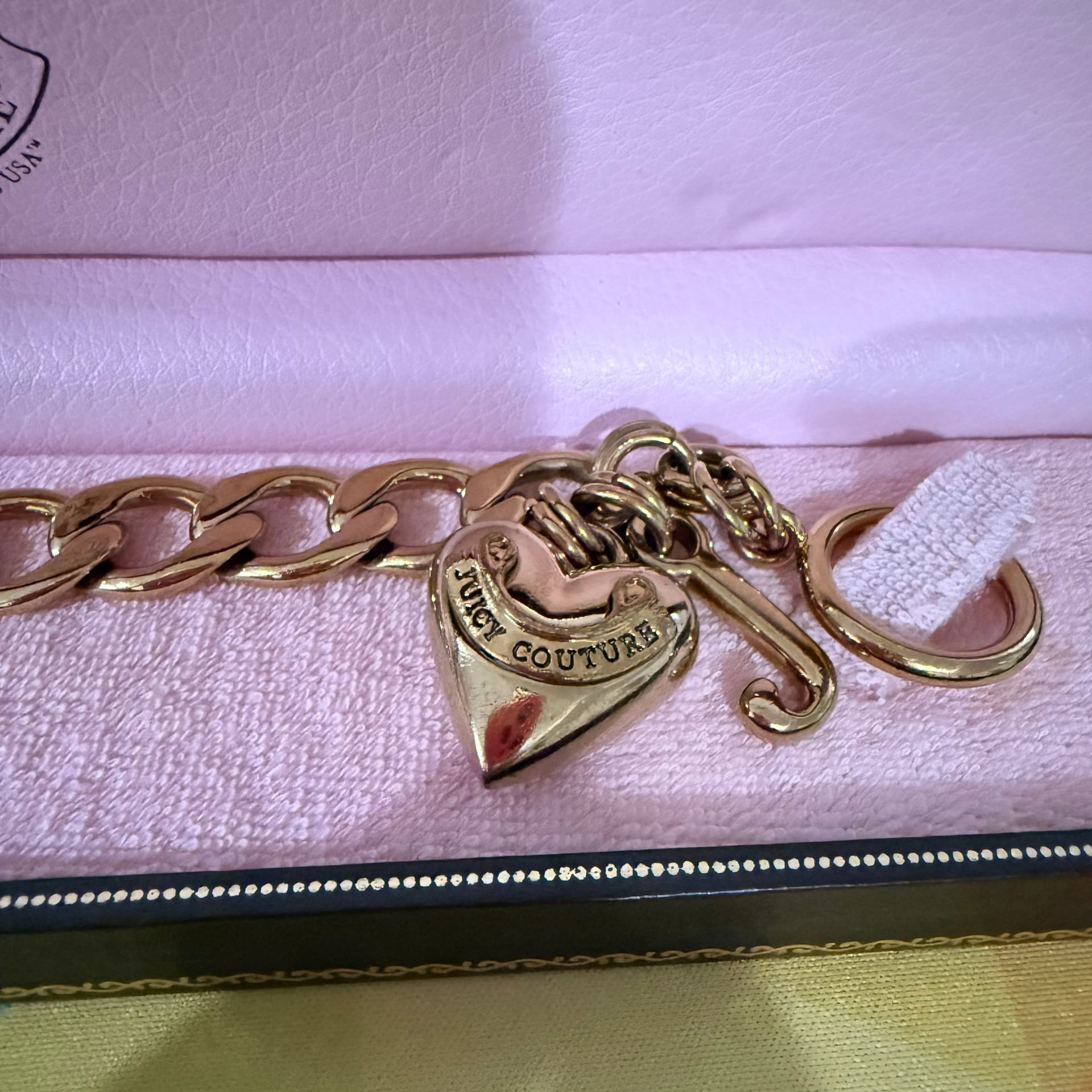 Juicy Couture Gold Plated Starter Charm Chain Bracelet JEU2613Y 4