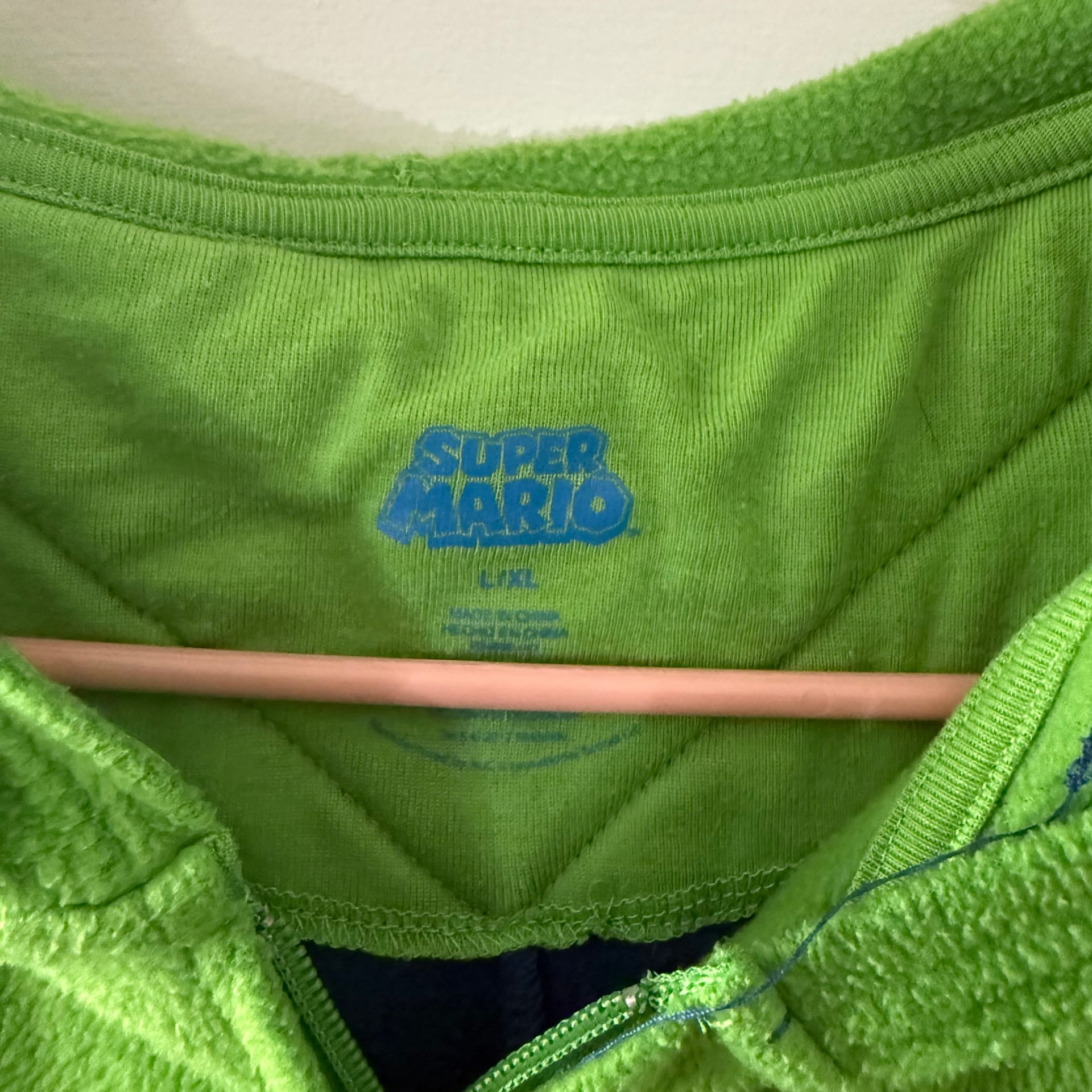 Super Mario Bros. Luigi Union Suit Pajamas Adult Costume 2