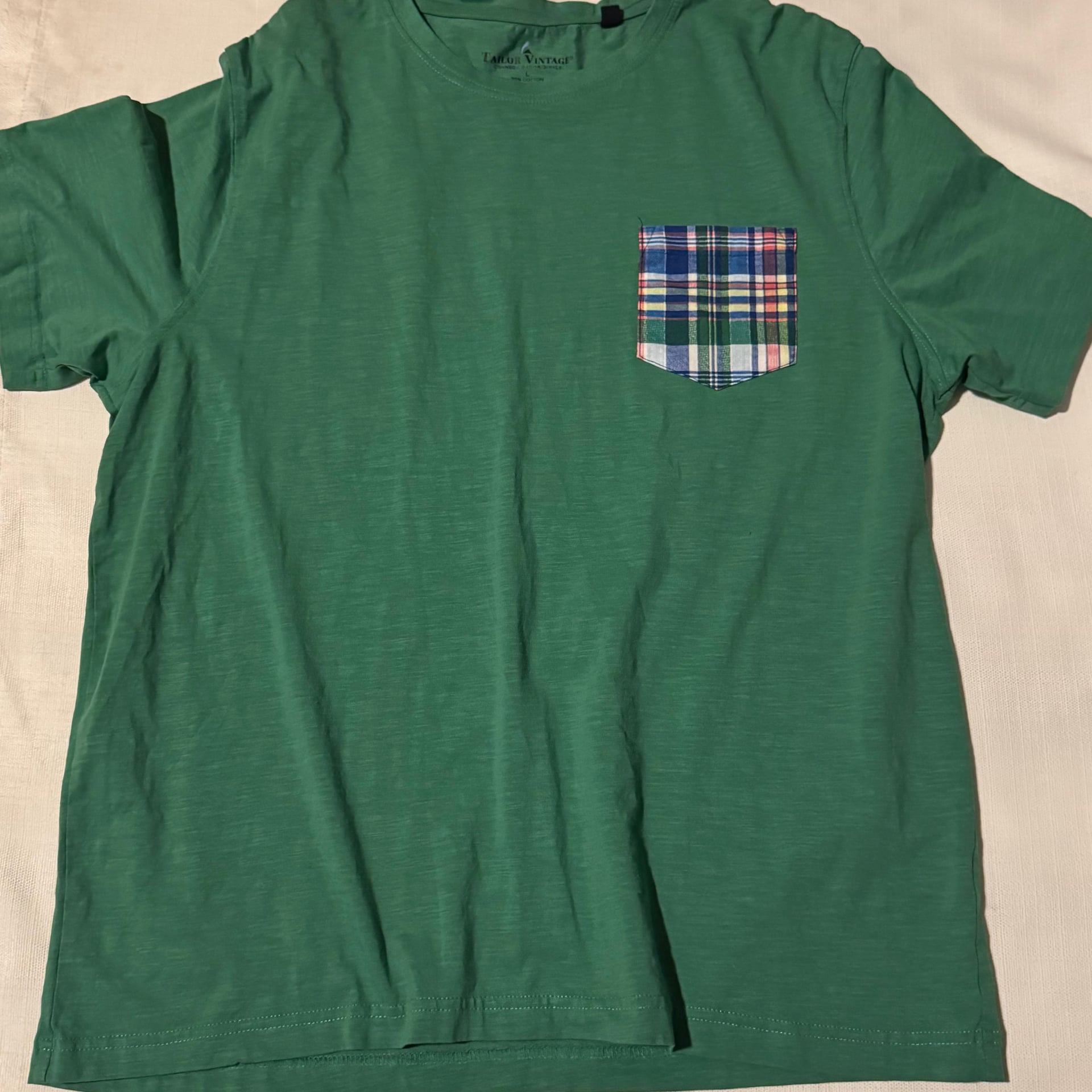 Tailor Vintage Men's Green Short Sleeve PureTec Cool Jersey T Shirt 1