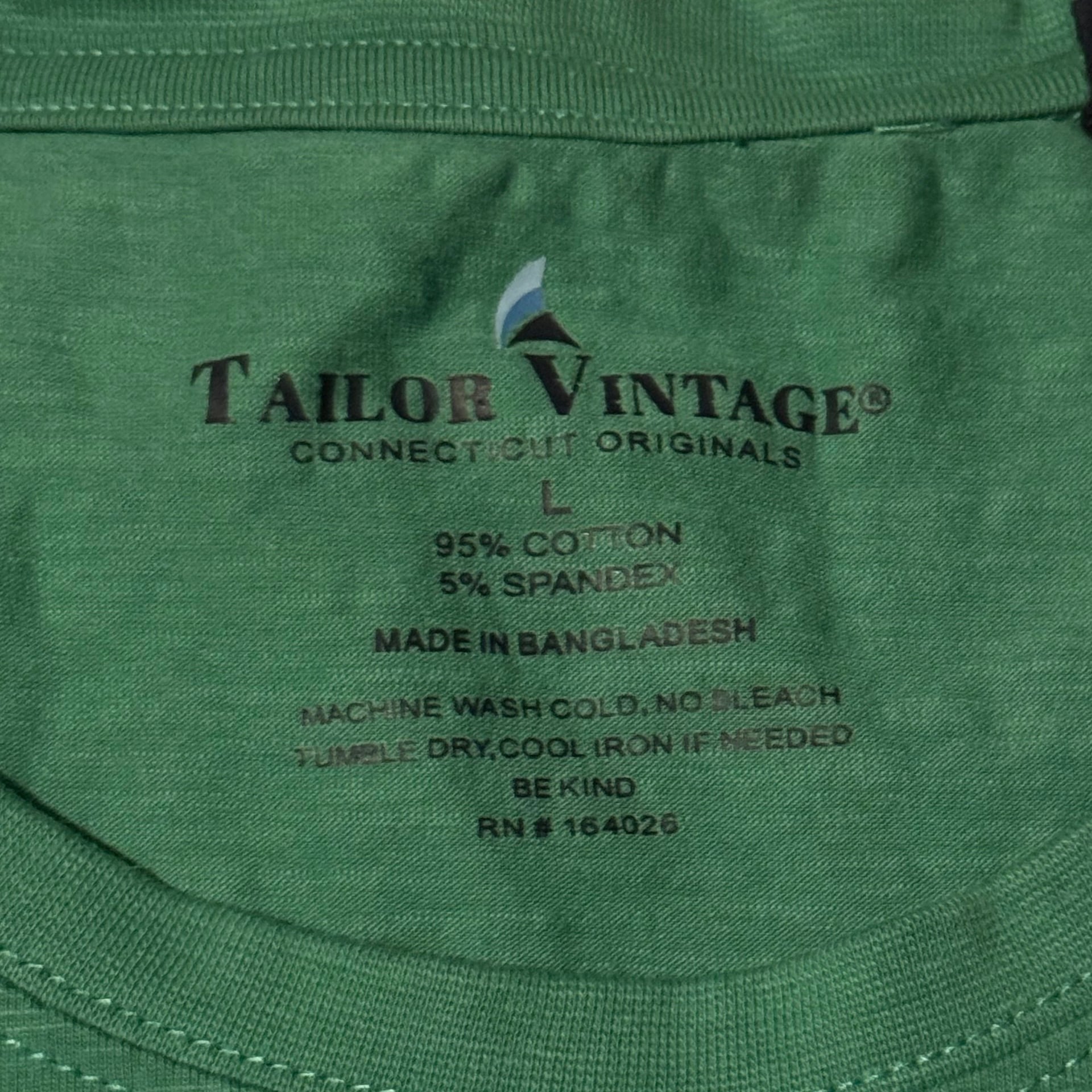 Tailor Vintage Men's Green Short Sleeve PureTec Cool Jersey T Shirt 2