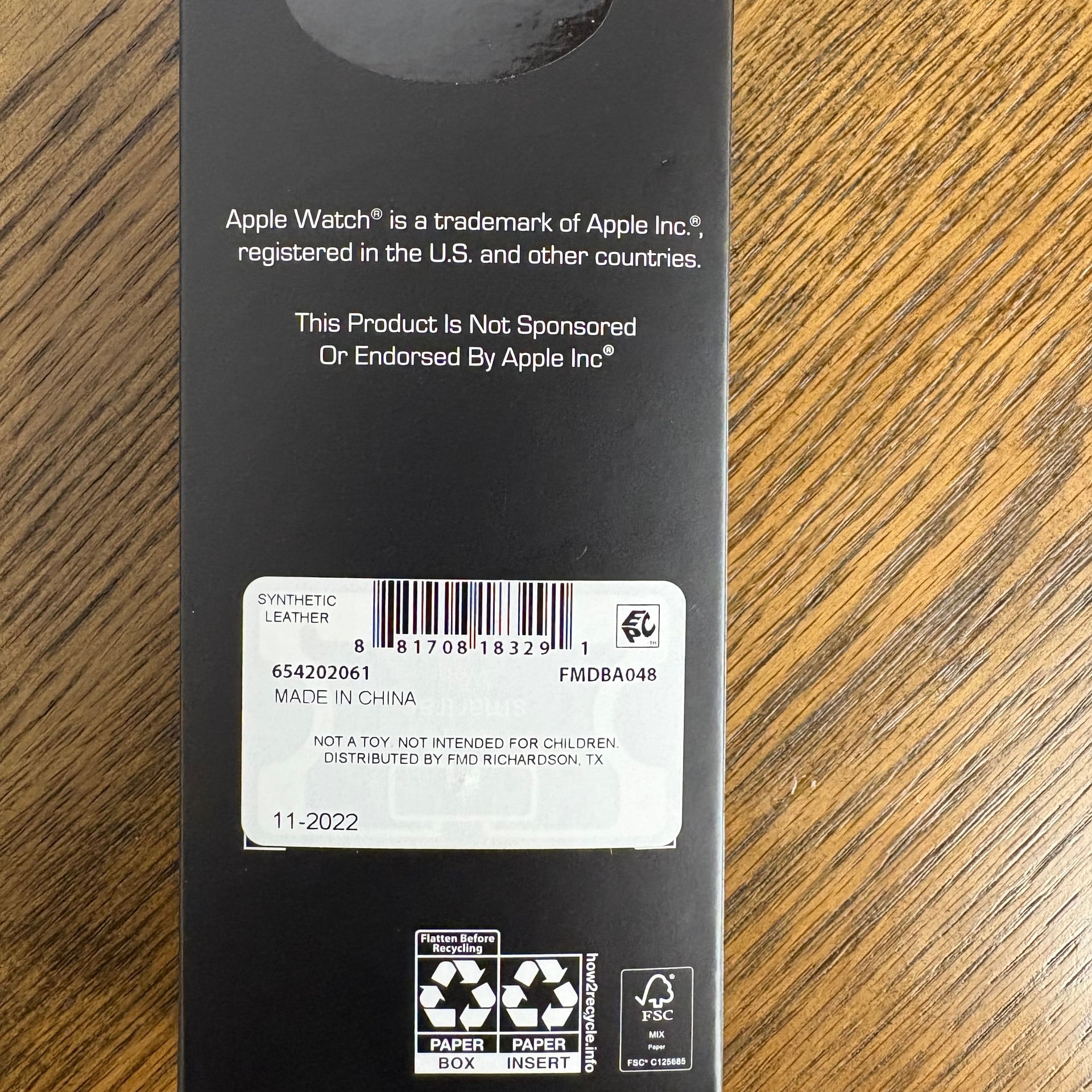 Heyday Apple Watch Band 42/44mm Black Silicone 3