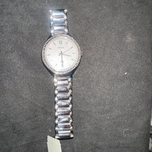 Fossil Blane Women's Silver-Tone Watch with Crystals ES4336SET
