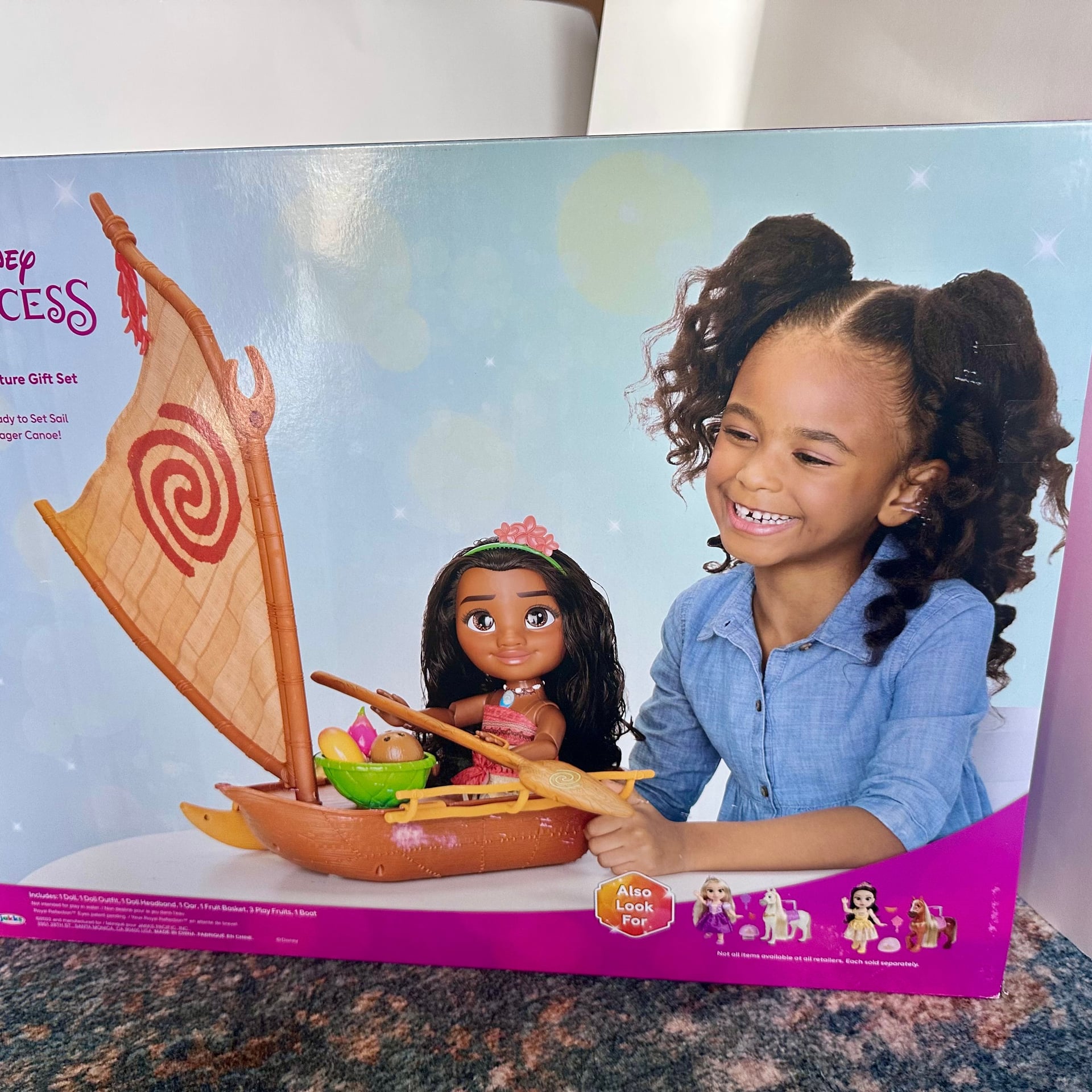 Disney Princess Moana Doll Articulated Toddler Doll With Voyager Canoe 5