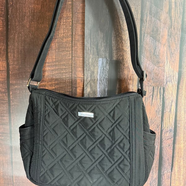 Vera Bradley Black Quilted Crossbody Shoulder Bag