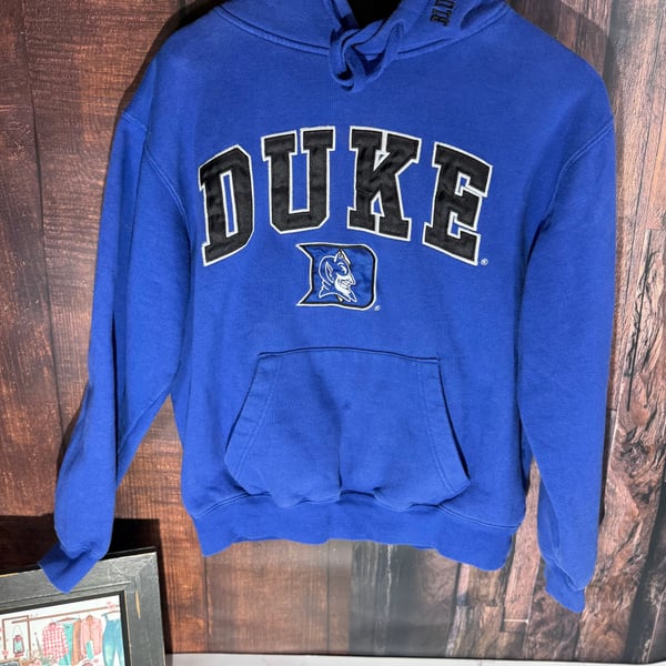 Vintage Duke University Blue Hoodie Stadium Athletics Mens XL All Good! Pics!
