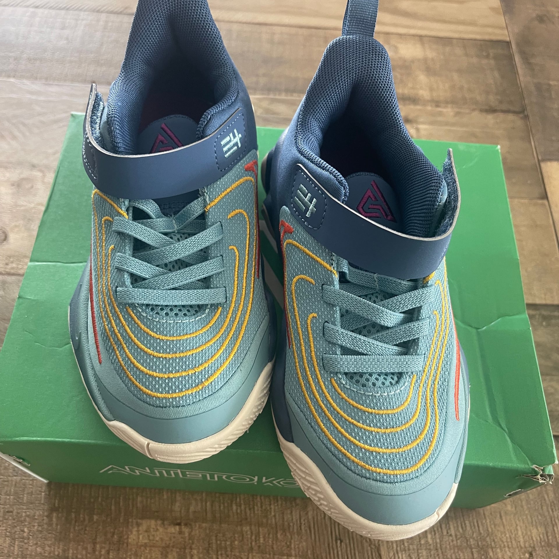 Nike Giannis Immortality 4 PS Denim Turquoise Kid Prechool Basketball FZ6733-400 2