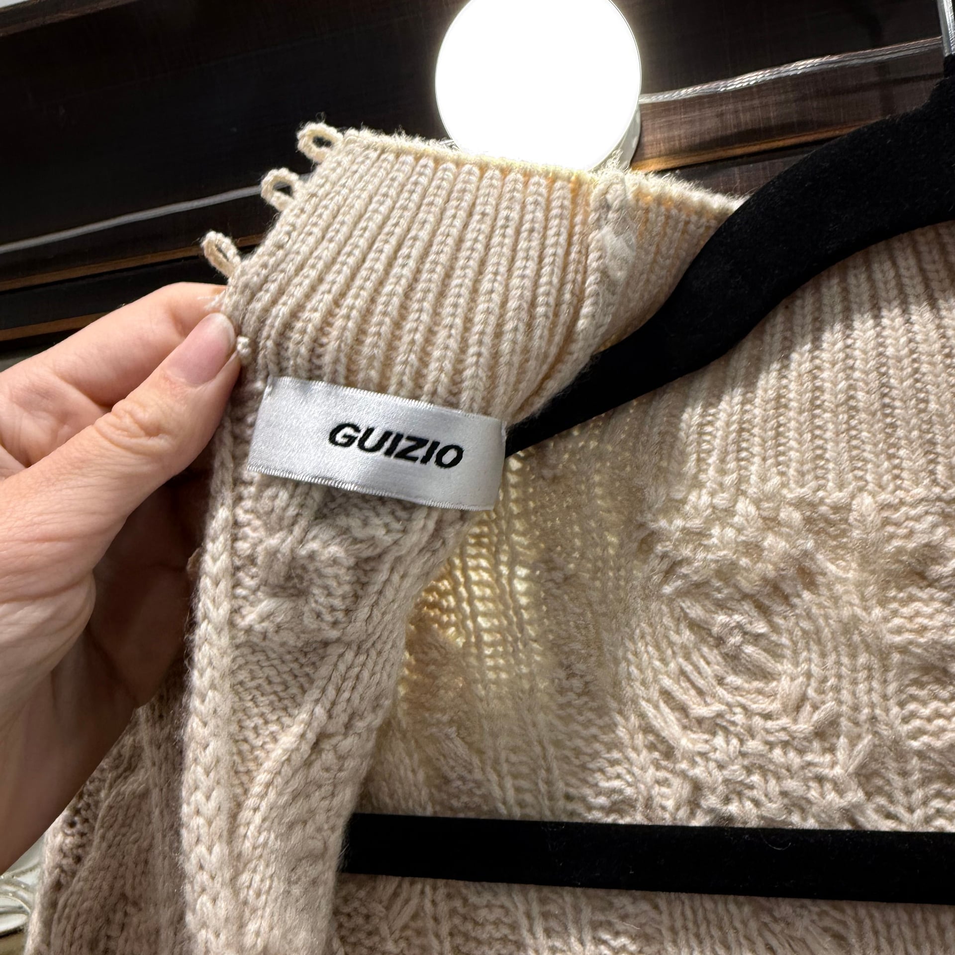 Danielle Guizio Cable Knit Backless Turtleneck Dress 2