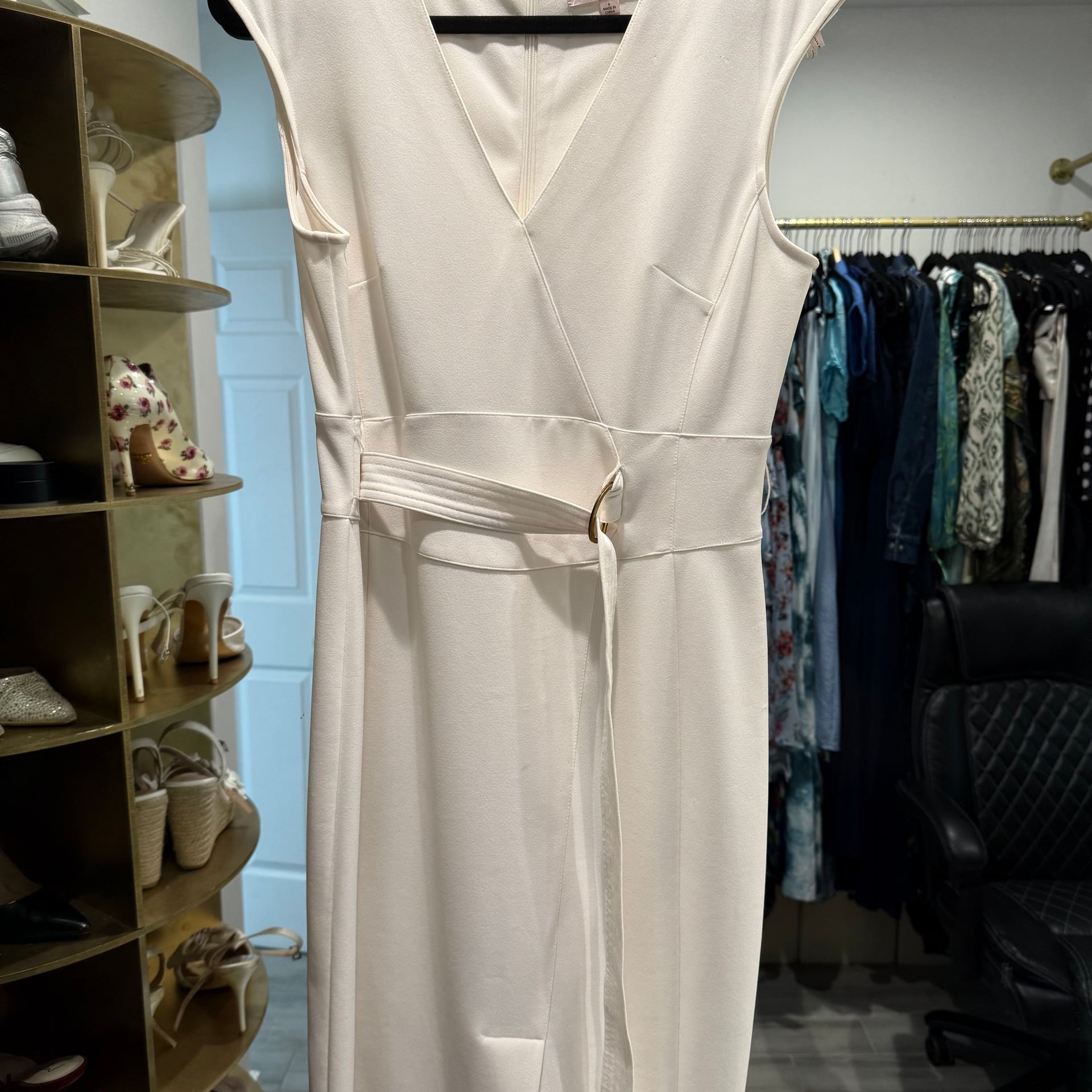 BCBGMAXAZRIA Belted Wrap Midi-Dress 1