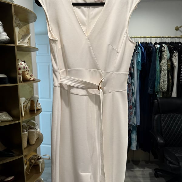 BCBGMAXAZRIA Belted Wrap Midi-Dress