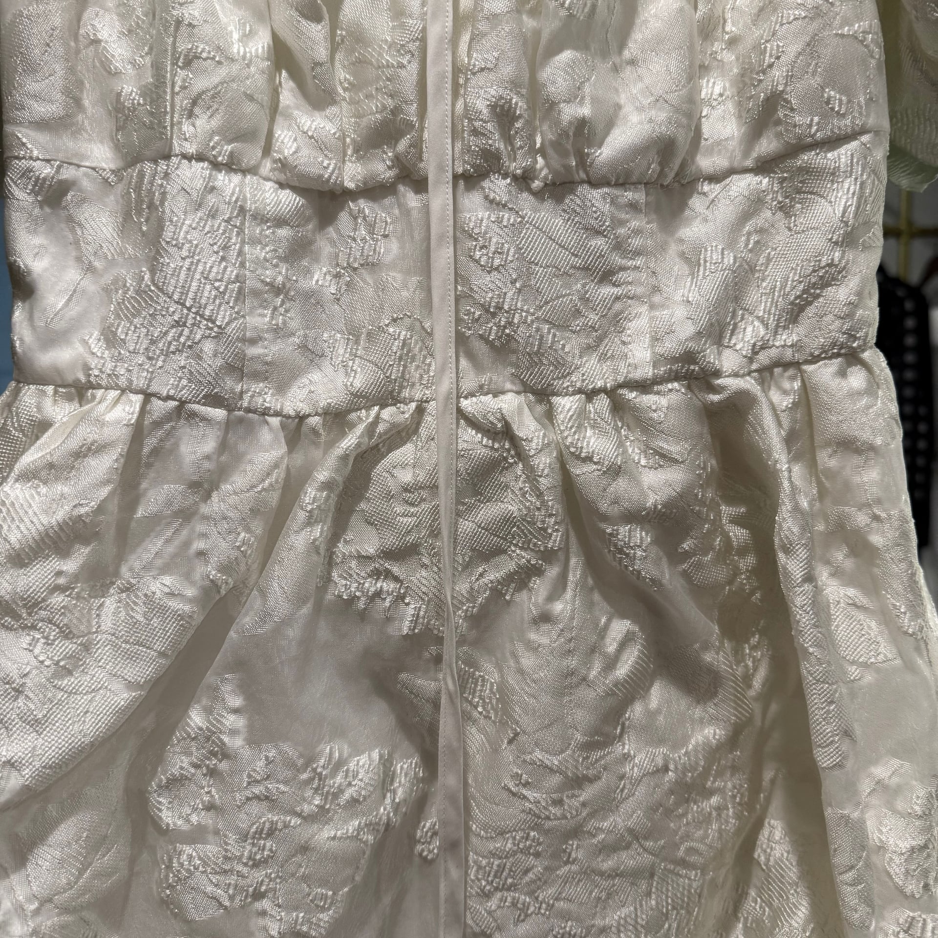 LULUS Exceptionally Angelic White Floral Puff Sleeve Mini Dress 3