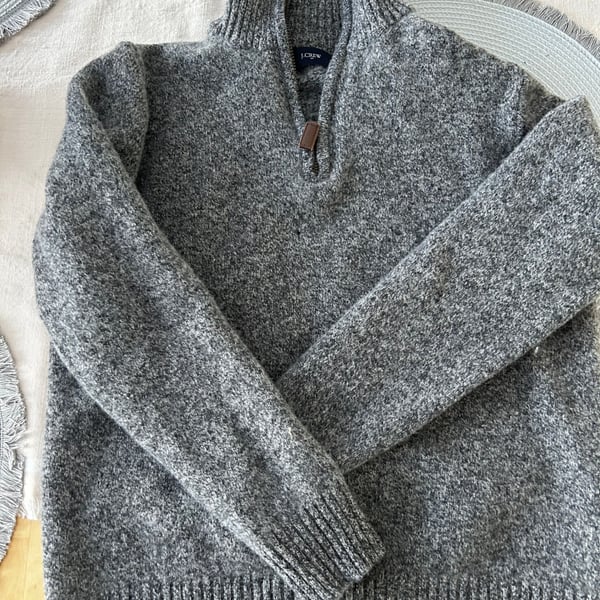 J.CREW Sweater Dark Grey 100% Wool Size S Women's Long Sleeve Turtle Neck