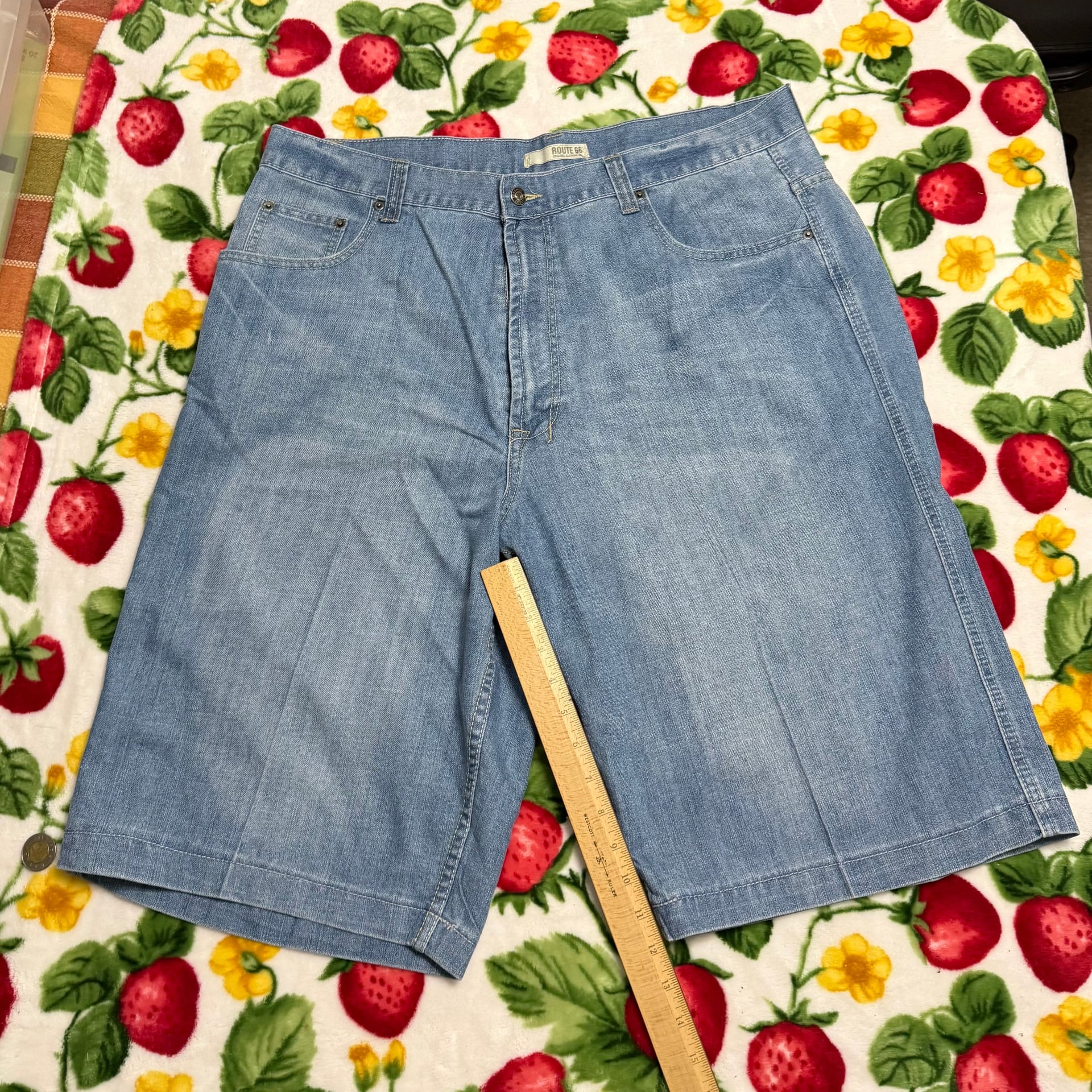 Vintage Route 66 Baggy Denim Jorts 1