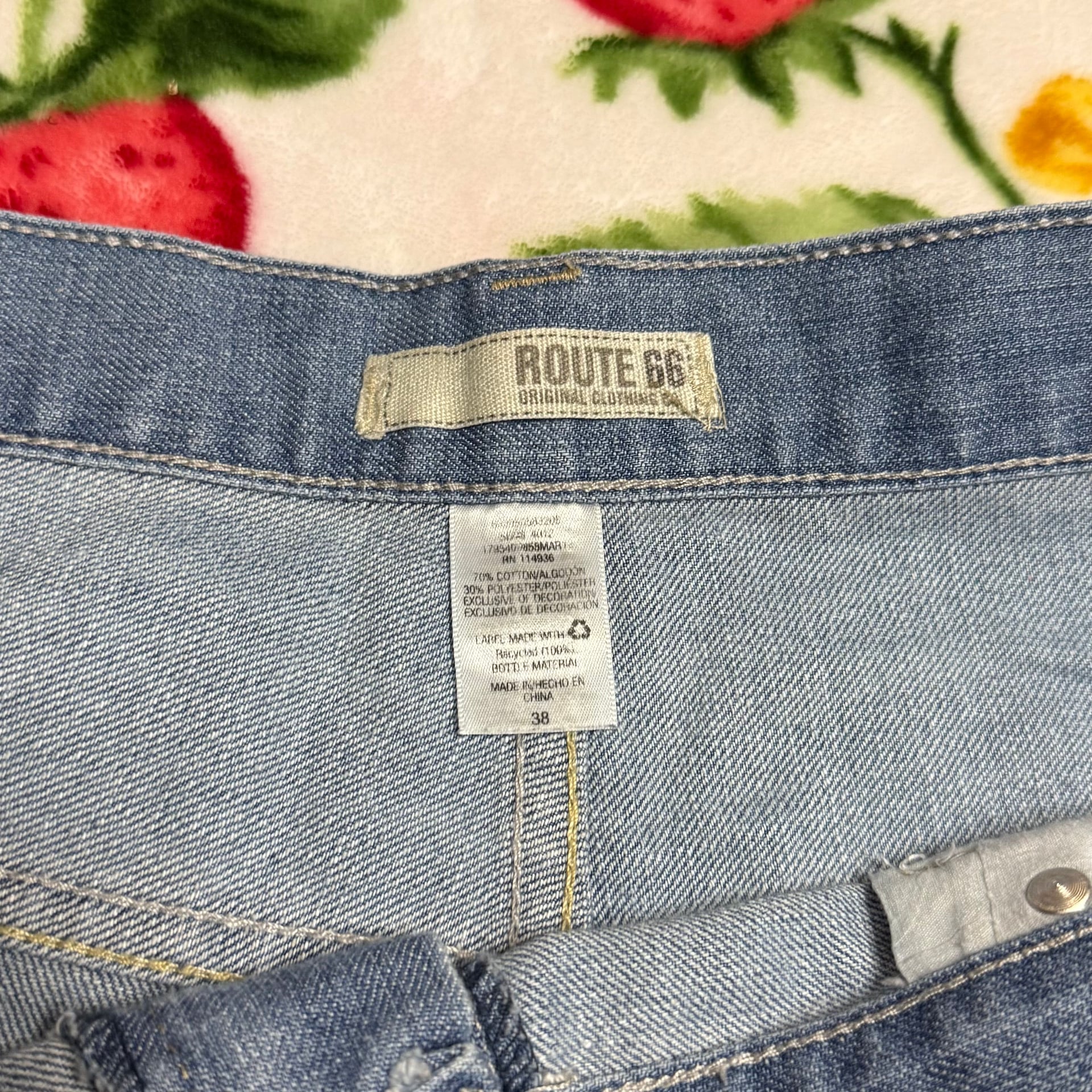 Vintage Route 66 Baggy Denim Jorts 2