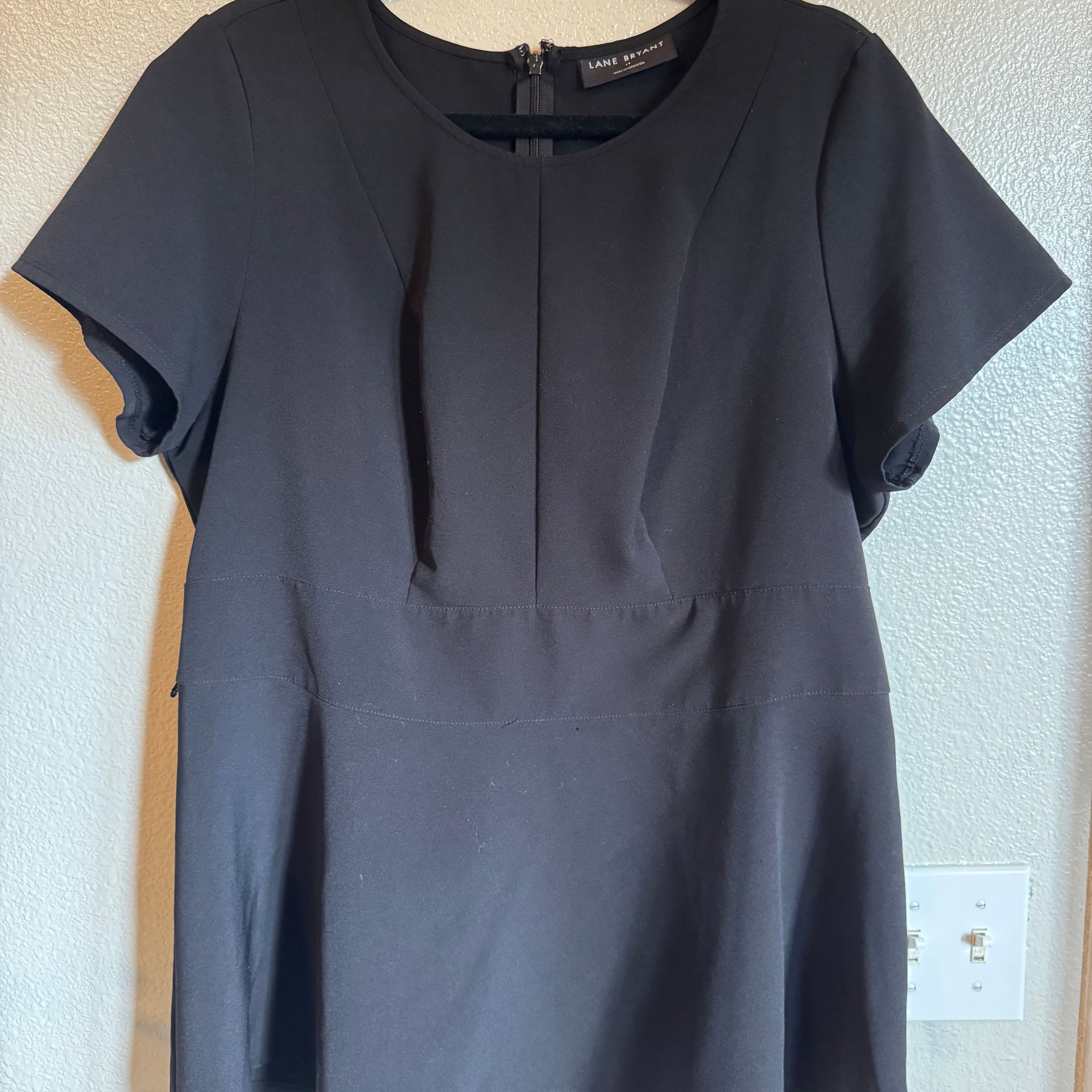 Lane Bryant Flare Black Scoop-Neck Fit & Flare Shirt Size 14 1