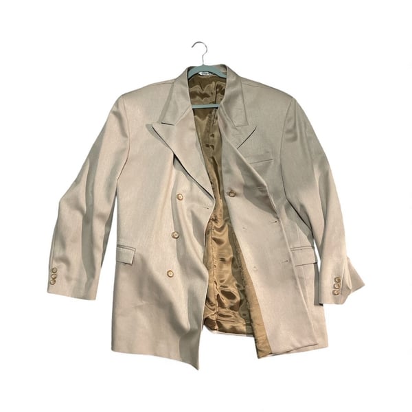 Dino Giovanni Blazer Mens Brown Geometric Two Button Ventless