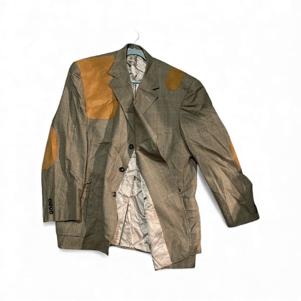 Vintage Ermilio Leather Western Blazer Suit Jacket Coat