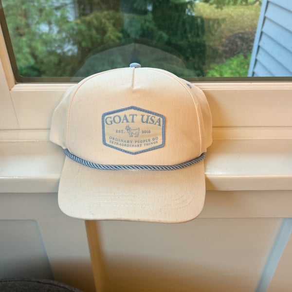 GOAT USA Lazy Chillin' A-Frame Hat, Blue, White