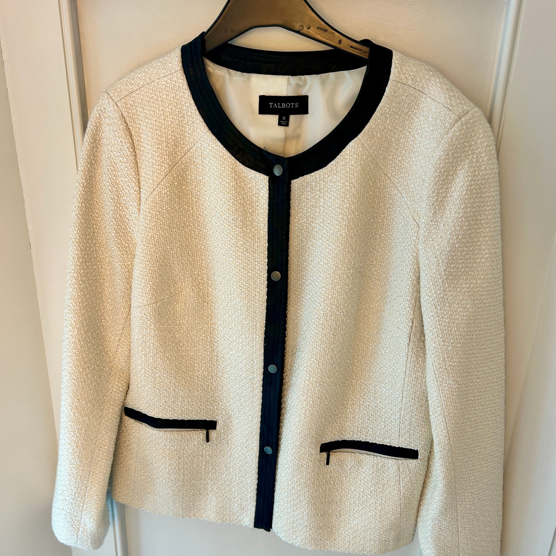 Talbots Grosgrain-Trim Tweed Jacket 2