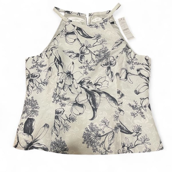White House Black Market Floral Halter Neck Top