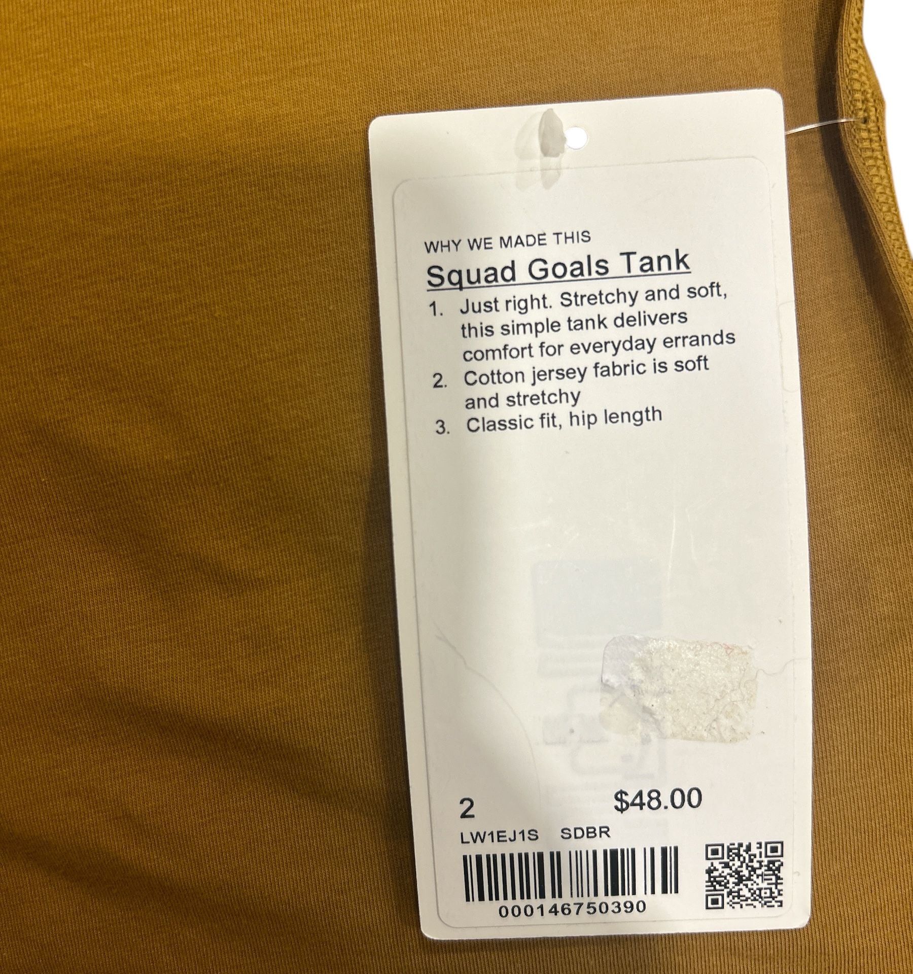 Lululemon Squad Goals Tank – Spiced Bronze (sdbr)– NWT size 2 3