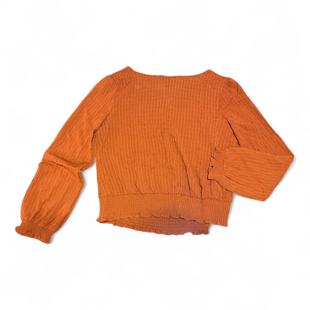 BCX Ribbed Orange Mock Neck Top 3
