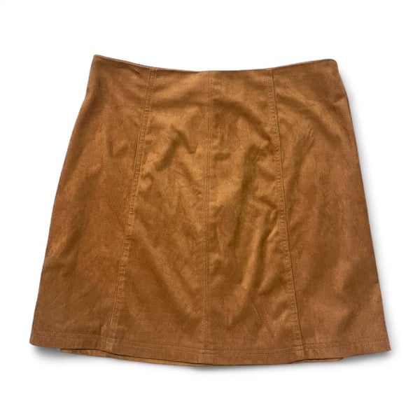 Francesca's Mi Ami Faux Suede A-Line Mini Skirt