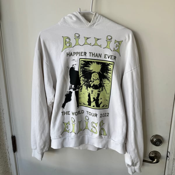 Billie Eilish Happier Than Ever World Tour 2022 Hoodie Sweatshirt Size Medium