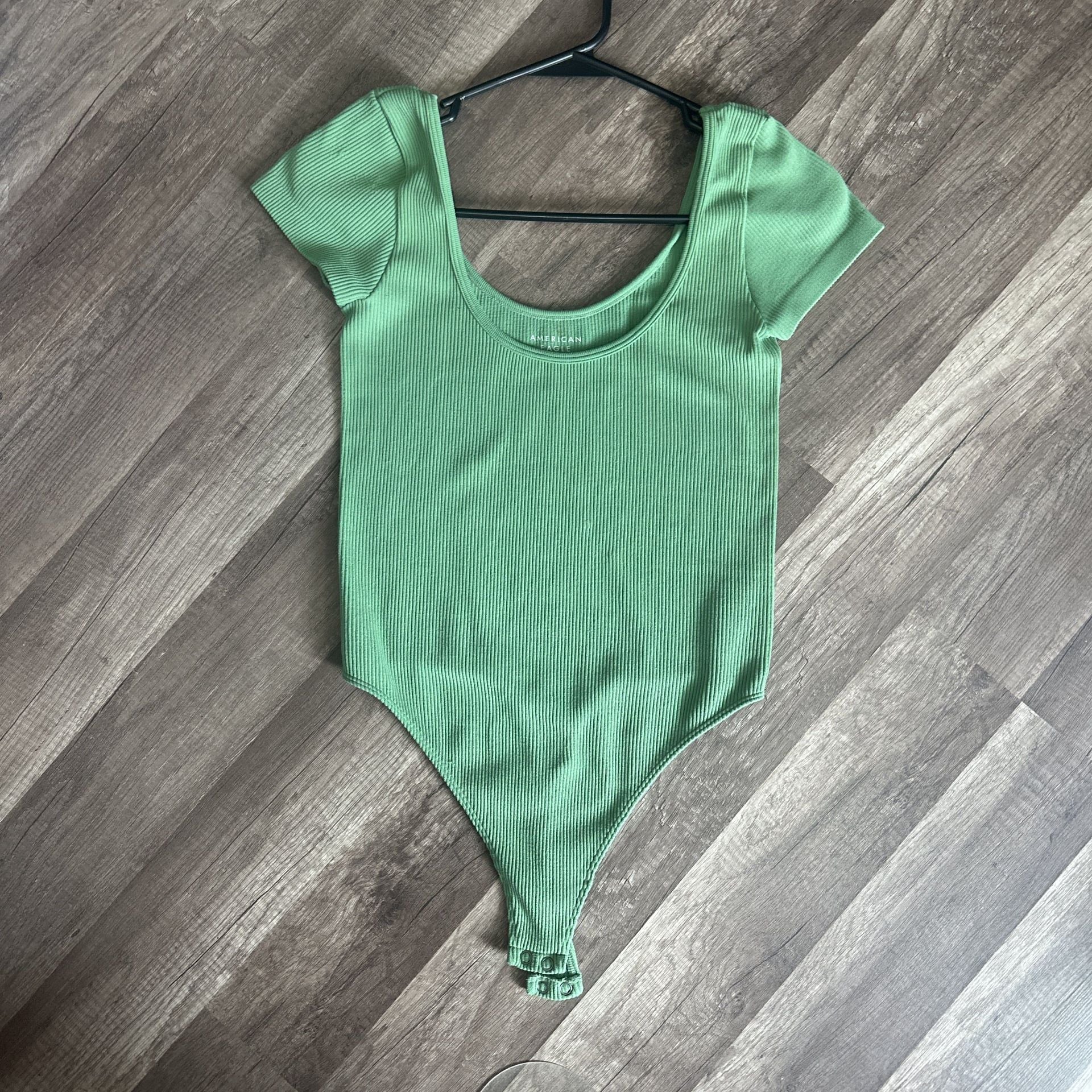 American Eagle Outfitters Green Ribbed Bodysuit 2