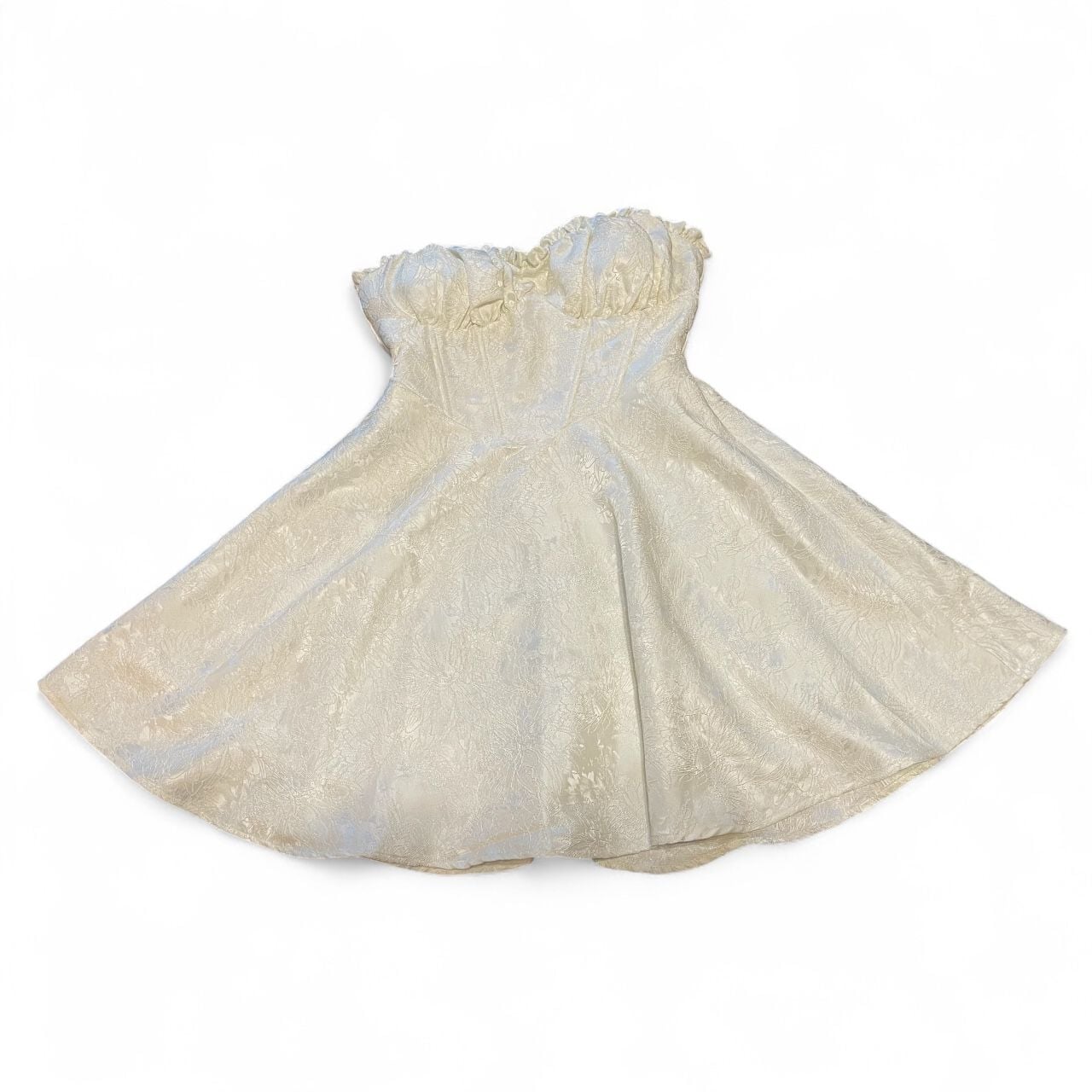 American Threads White Strapless Mini Dress 1