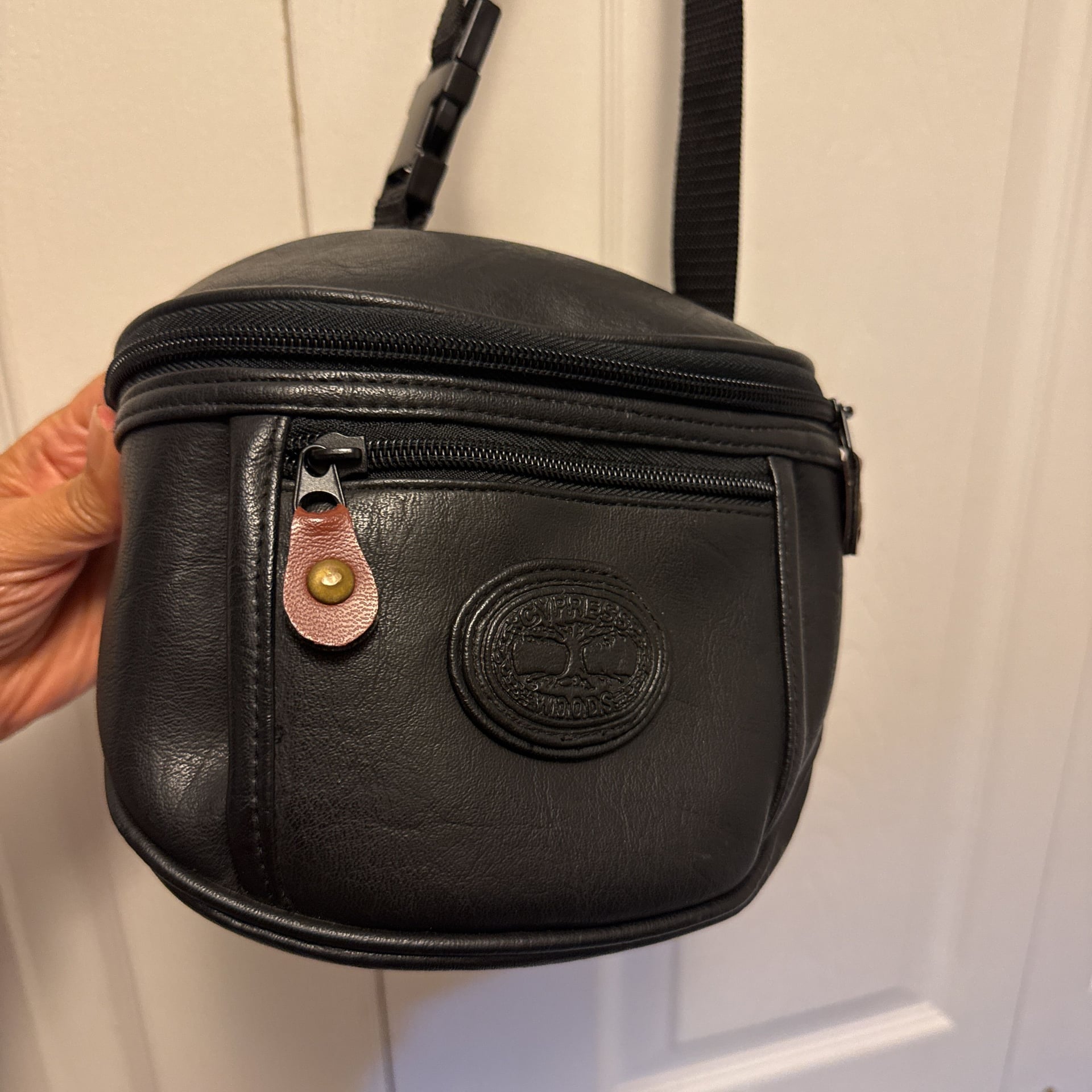 Vintage Rare Cypress Woods Fanny Pack Forest green Faux leather excellent 5